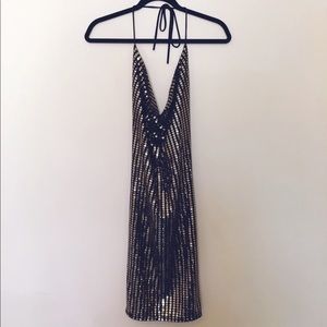 Forever 21 Sequin Swoop Neck Party Dress